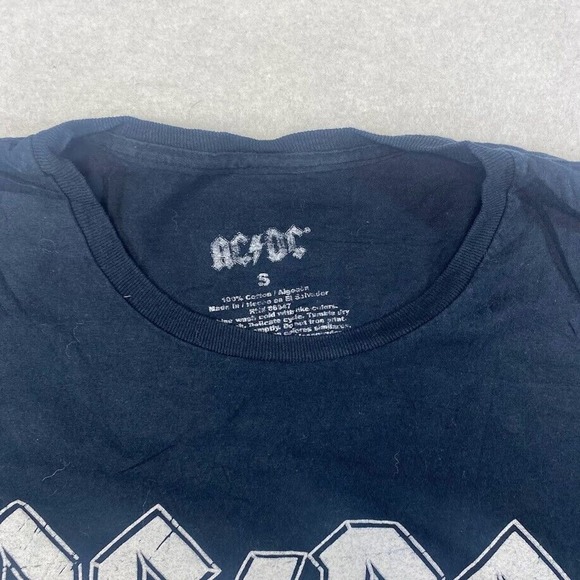 AC/DC Back in Black Band Tee Thrifted Vintage Style Size S - Picture 7 of 8